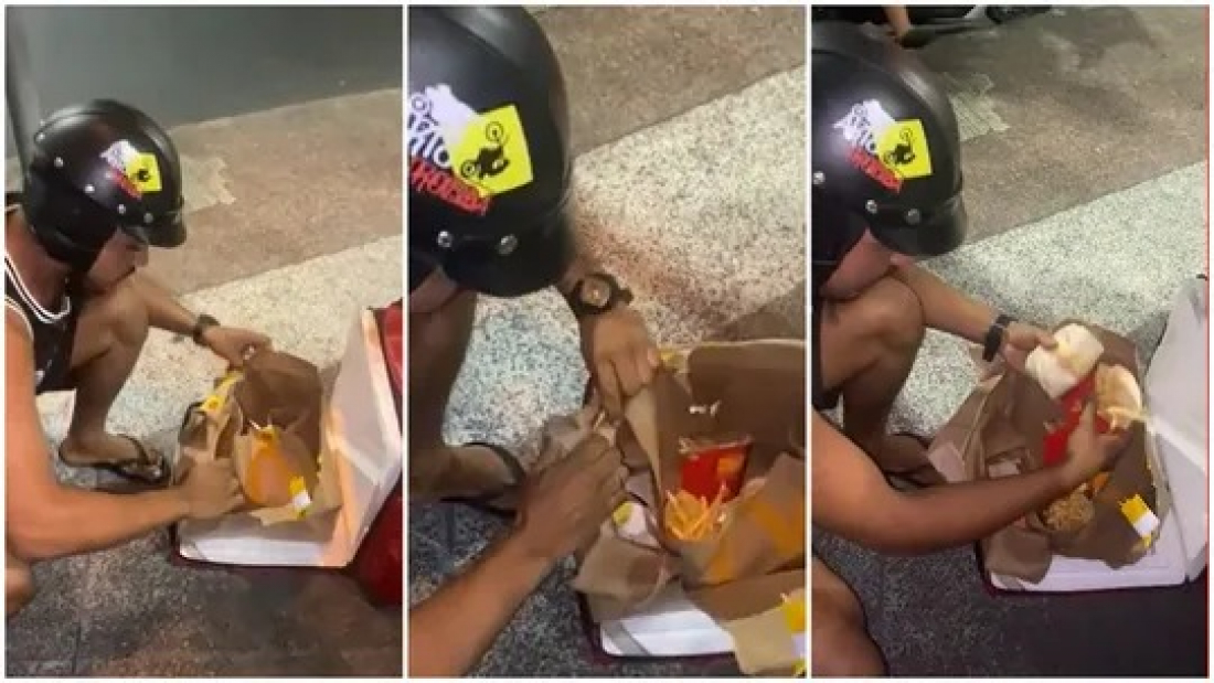 Brasil: entregador viraliza ao comer lanche de clientes que se recusam a buscar o pedido