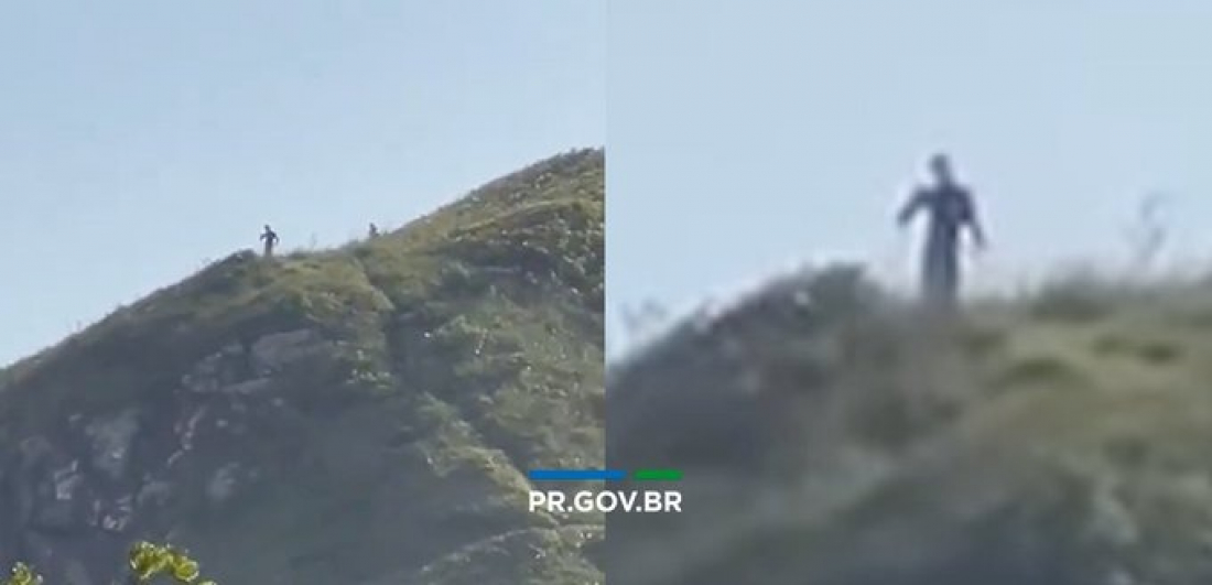 Ilha do Mel viraliza nas redes sociais com vídeo de 'seres estranhos' de três metros de altura em morro