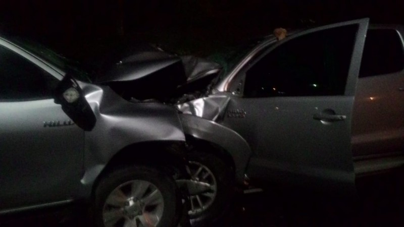 Acidente envolvendo duas caminhonetes é registrado em Braço do Norte