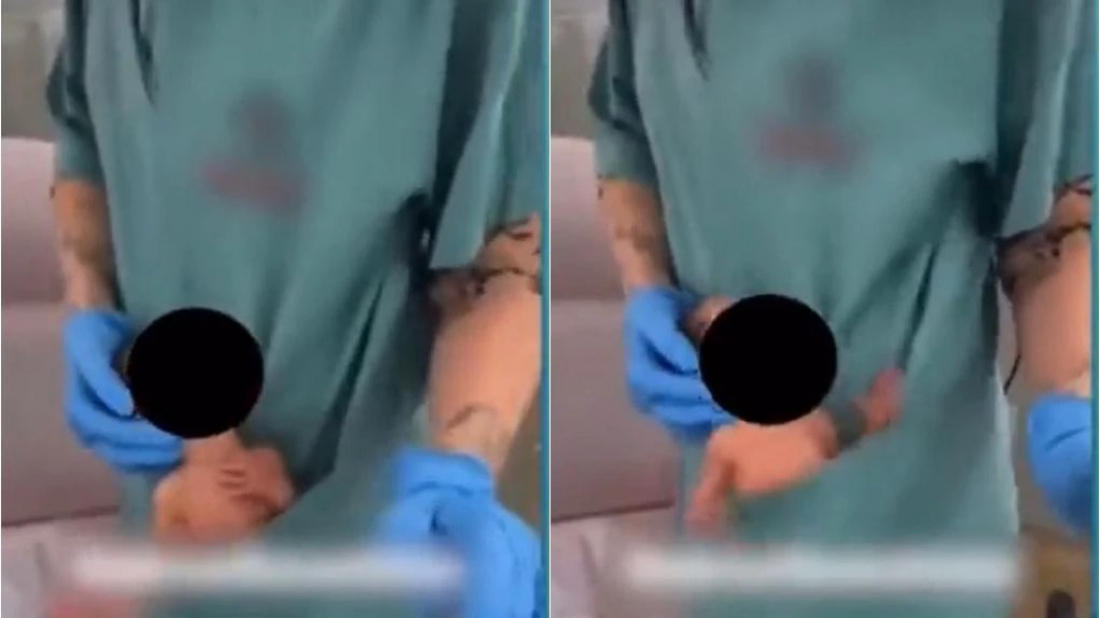 Em SC: recém-nascido colocado em bolso de jaleco para 'dancinha' em maternidade foi exposto a vexame, conclui investigação