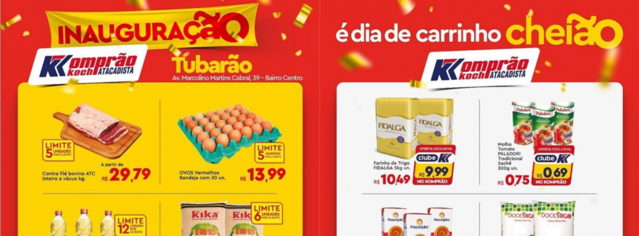 Grupo Koch inaugura primeira loja Komprão em Tubarão