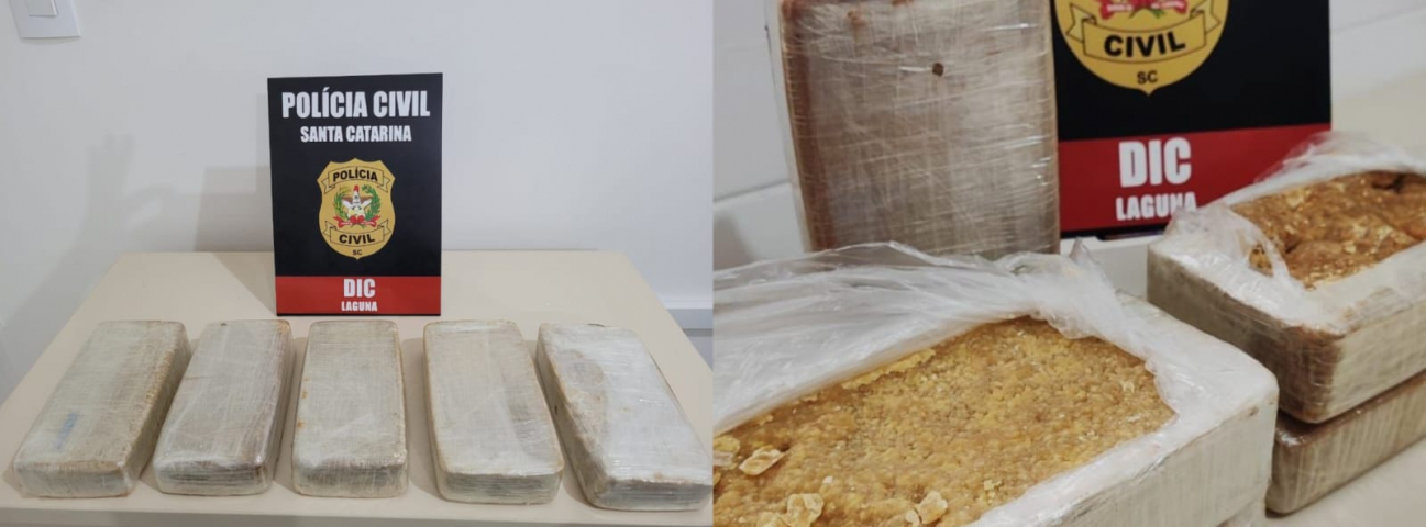 Polícia Civil de Laguna realiza maior apreensão de crack da história do município