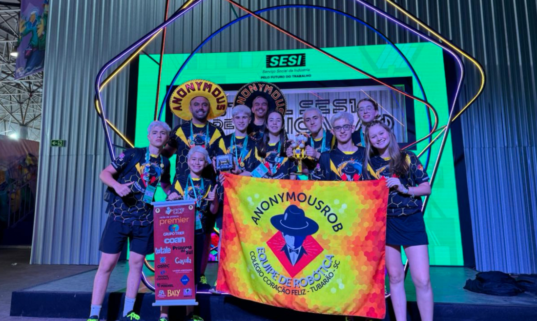 Equipe tubaronense conquista excelente desempenho na etapa nacional do Torneio de Robótica FLL