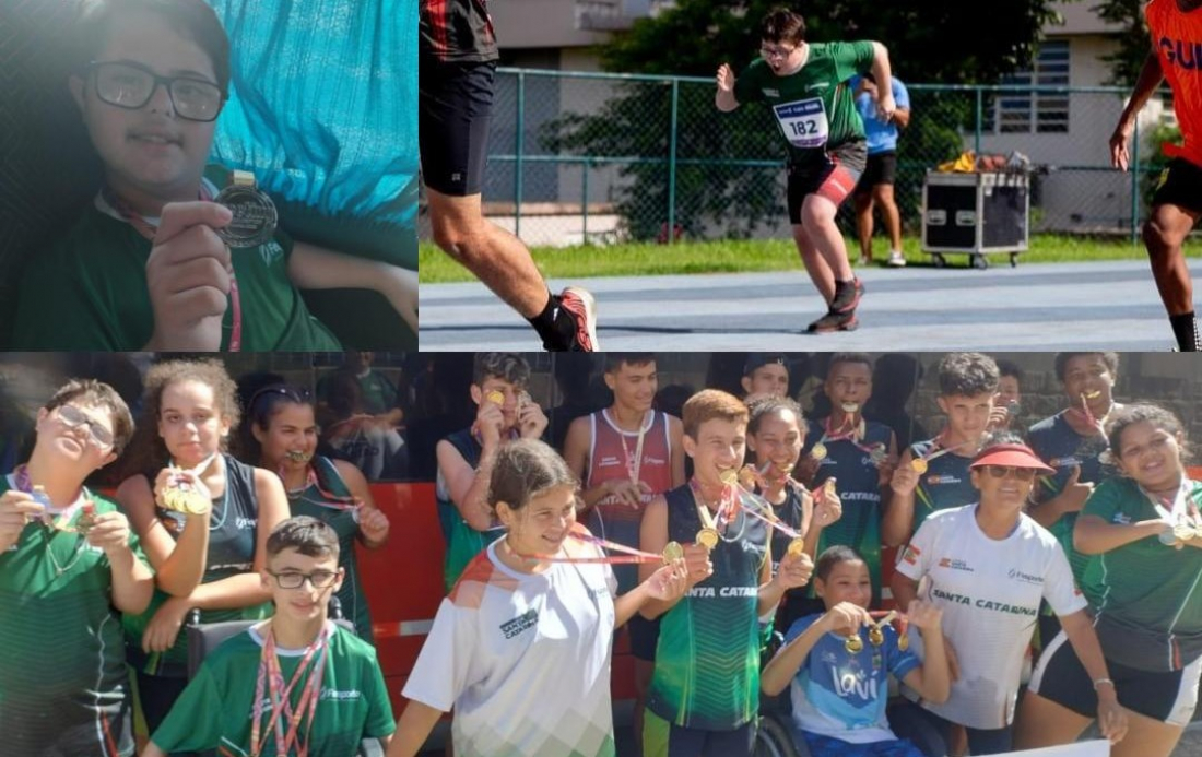 Jovem tubaronense brilha no Campeonato Paralímpico e conquista duas medalhas em Florianópolis