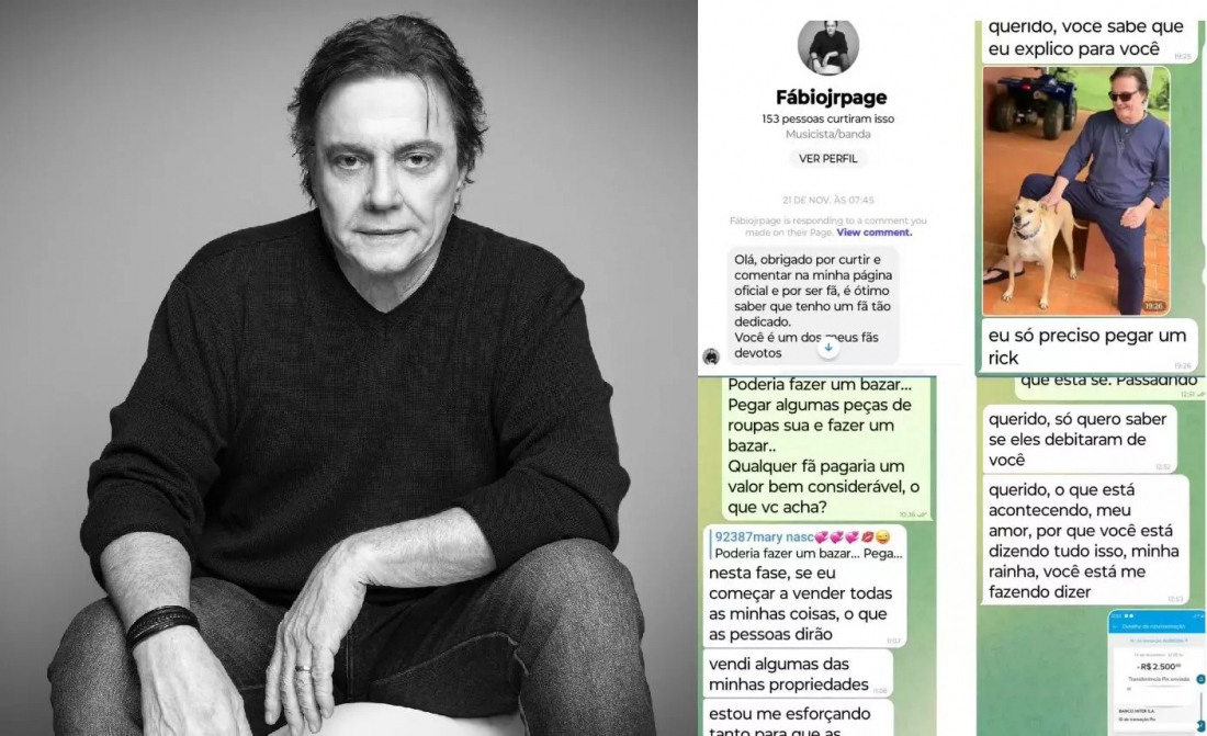 Fã perde R$2,5 mil após cair em golpe achando que falava com o cantor Fábio Jr.