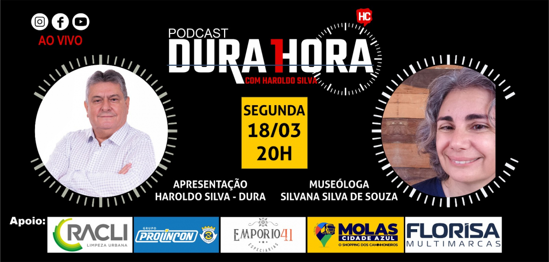 É hoje: Museóloga Silvana Silva de Souza é a convidada do Podcast Dura 1 Hora
