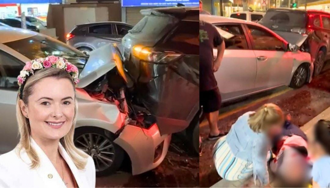 Deputada Júlia Zanatta sofre acidente de carro em Criciúma neste domingo (24)