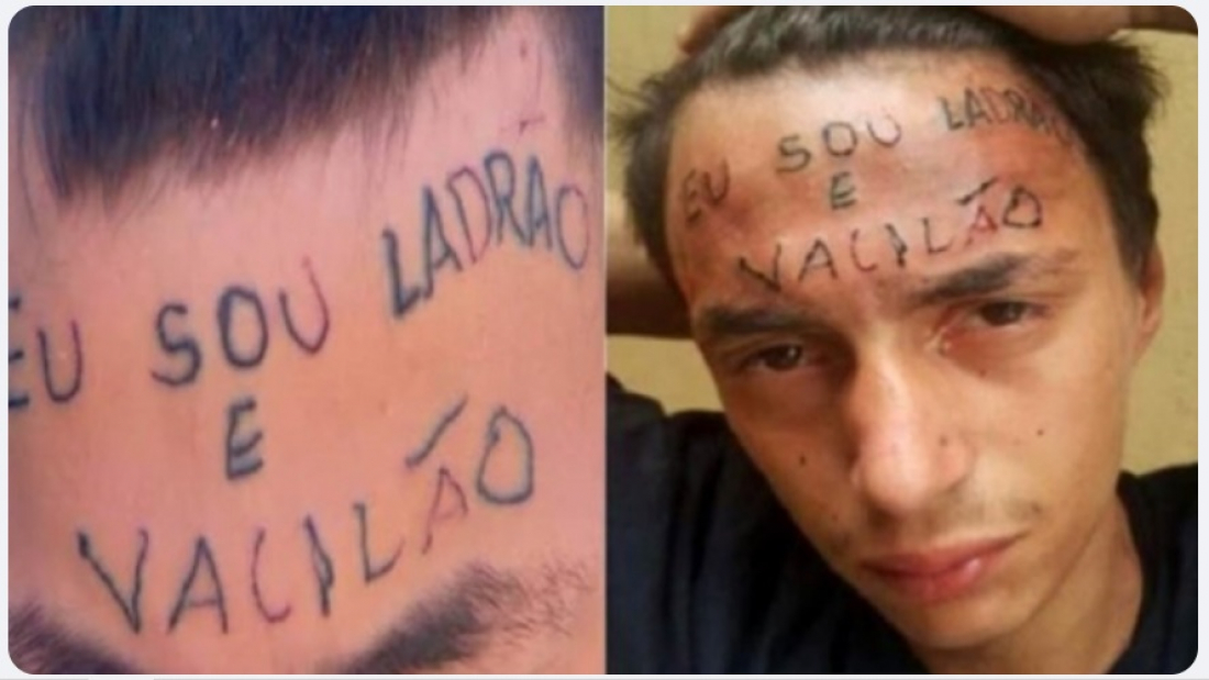 Jovem que teve testa tatuada com 'eu sou ladrão e vacilão' é preso novamente por roubo