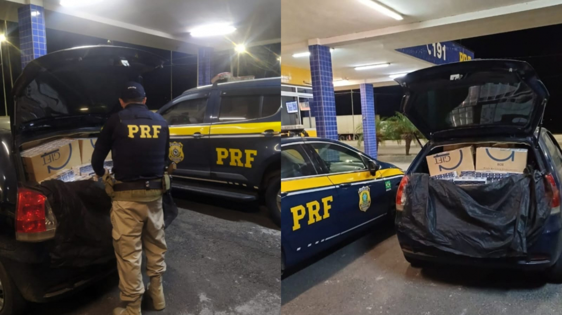 10 mil maços de cigarros contrabandeados são apreendidos na BR-101 em Tubarão
