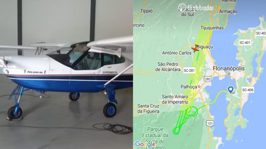 Aeronave que desapareceu em SC é localizada; piloto é encontrado vivo