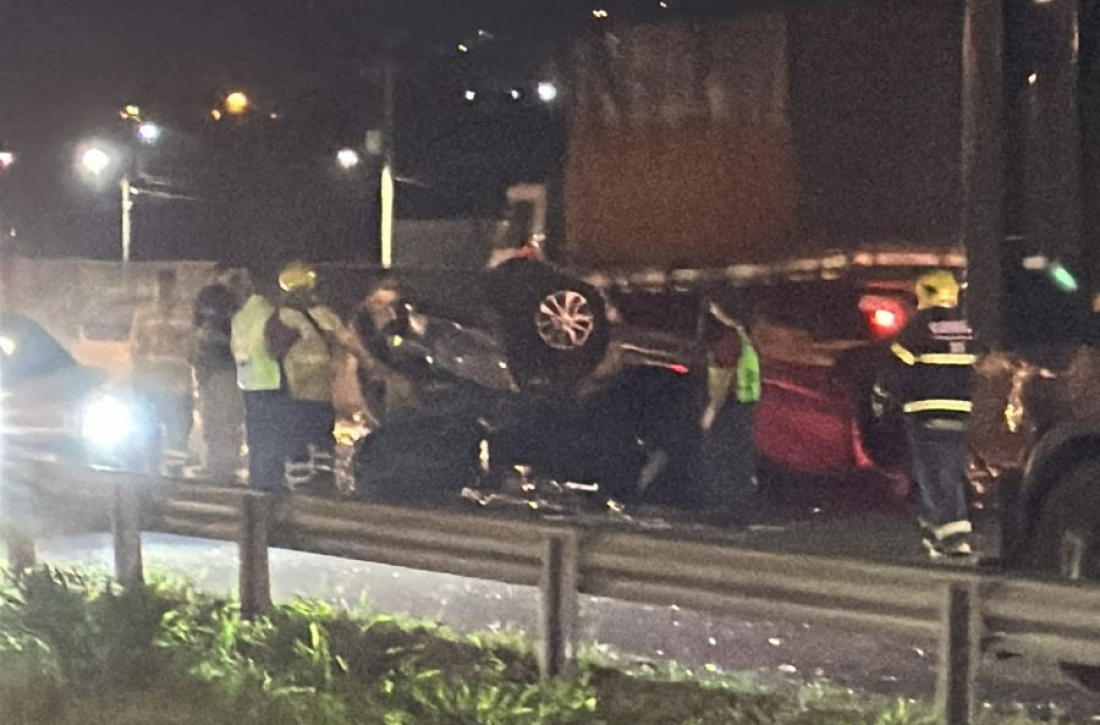 Atualização: vítimas de acidente na BR-101 em Capivari de Baixo saíram ilesas; quatro veículos se envolveram