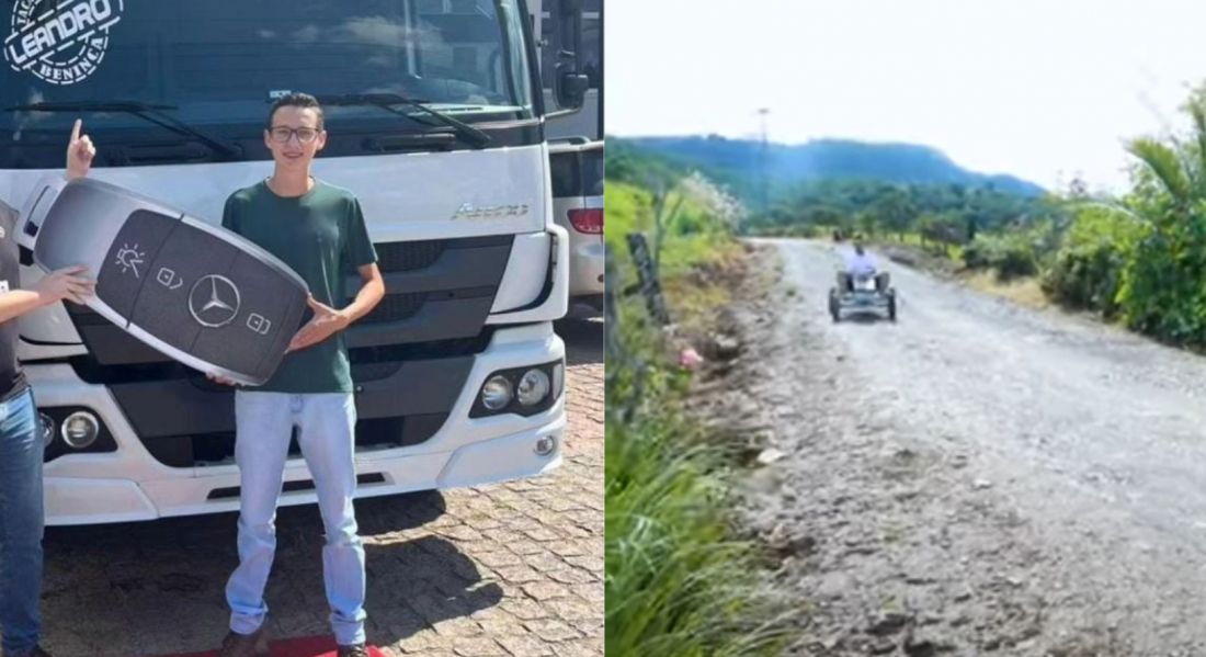 Em SC: Dono da voz que deu vida ao Marco Véio compra caminhão 10 anos após meme e realiza sonho
