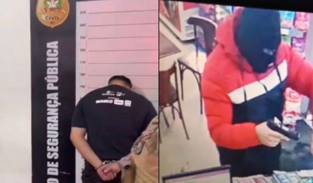 (Vídeo) Autor de assassinato de frentista e roubo em posto de Jaguaruna é preso pela polícia