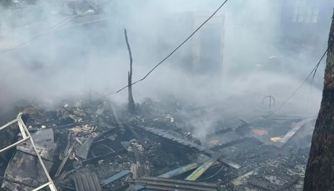 Em SC: Bebê é resgatado de incêndio com queimaduras