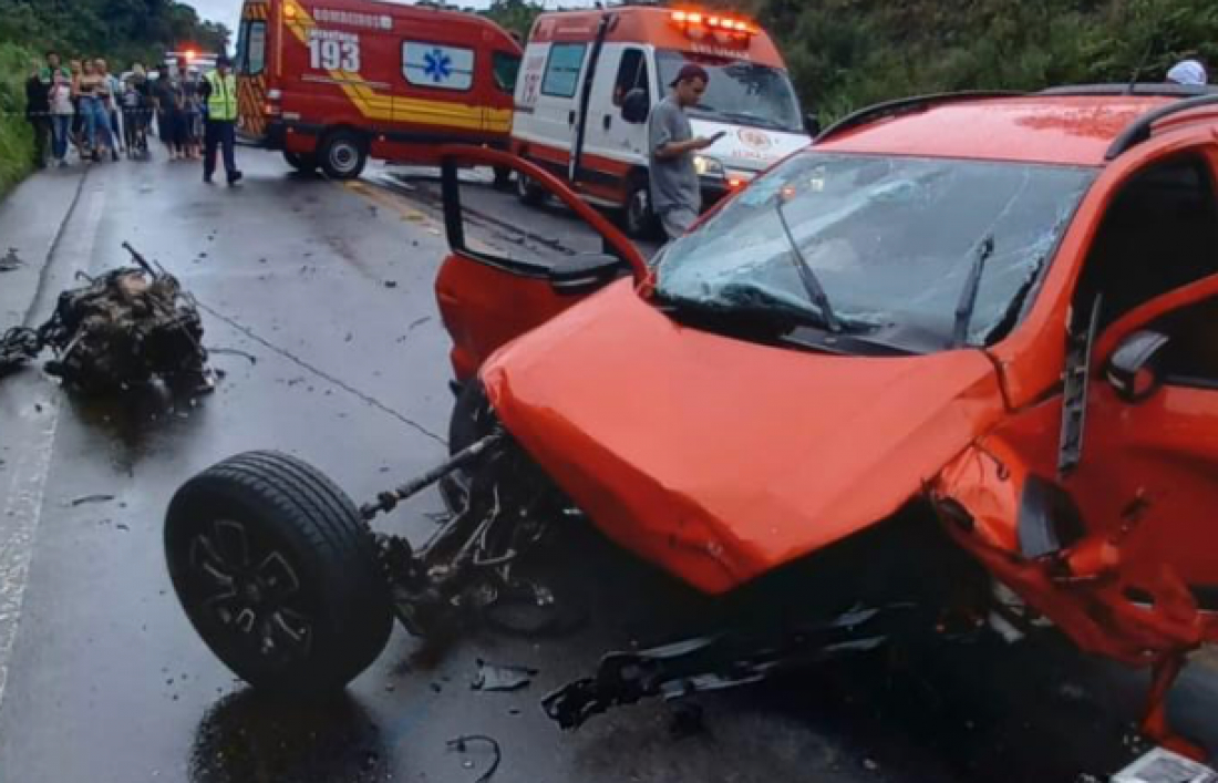 Grave acidente entre dois veículos em Urussanga deixa 7 vítimas feridas