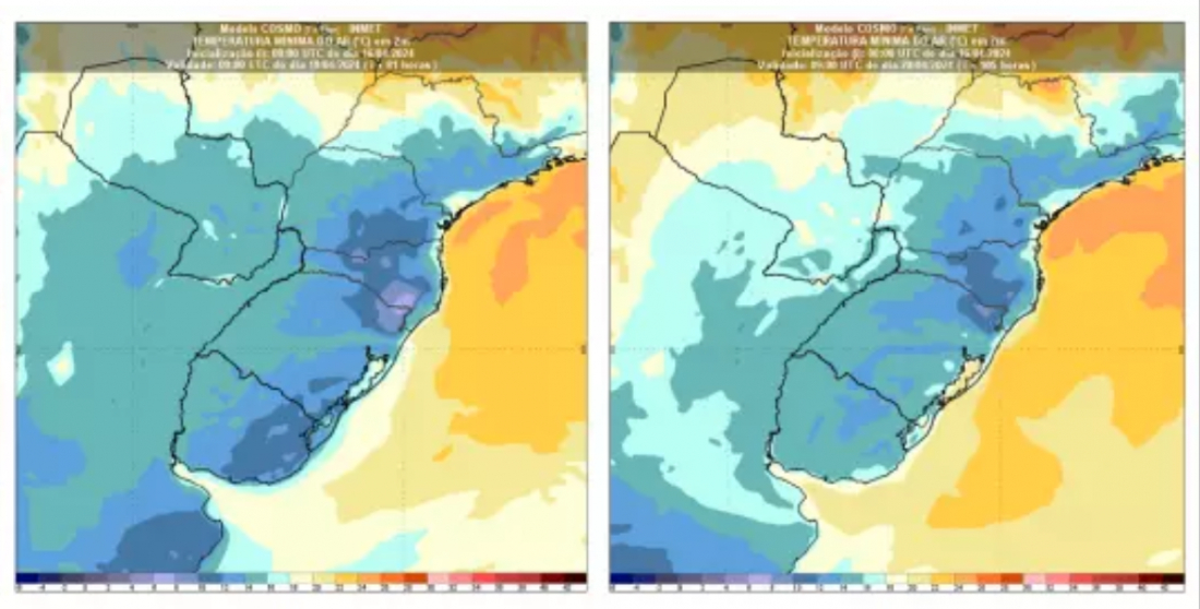 Massa de ar frio deixa temperaturas mais amenas em SC; há possibilidade de geada