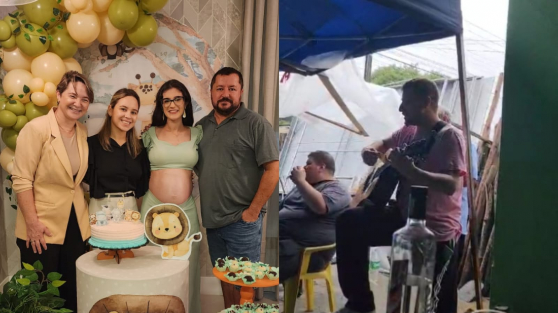 Chá de bebê e ‘beber’: casal viraliza com evento ‘dividido’