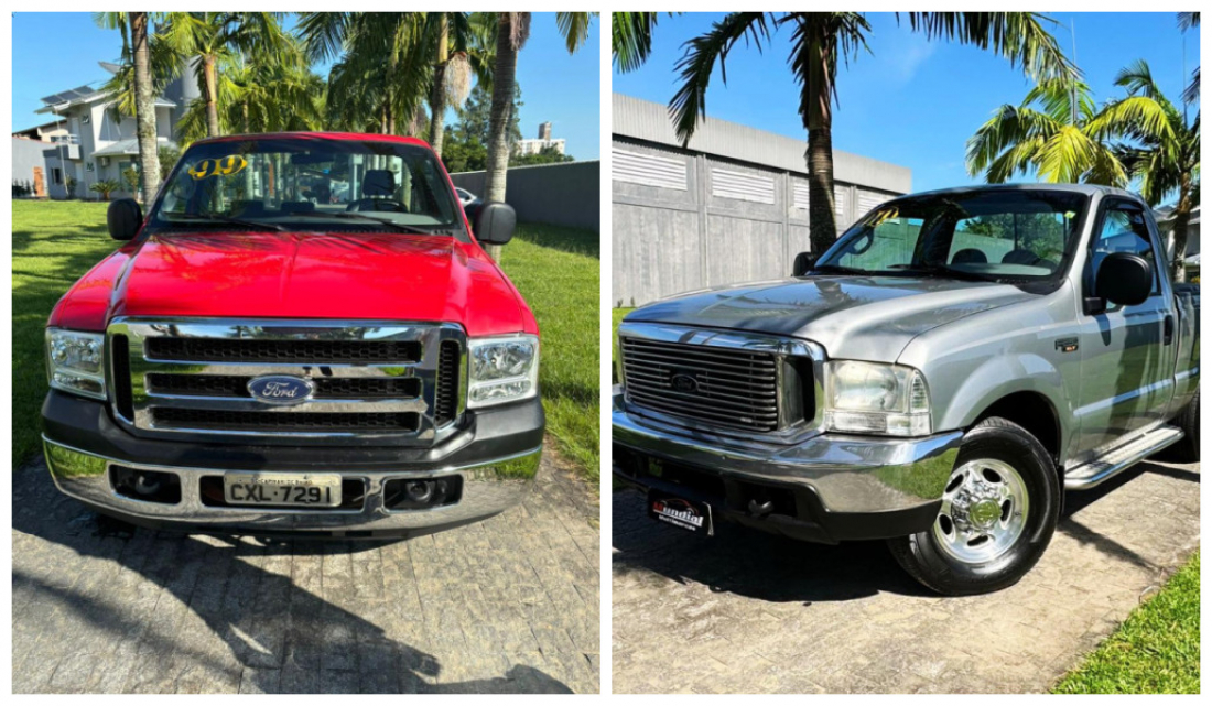 (Vídeo) Duas caminhonetes F250 são furtadas em revenda de carros de Tubarão