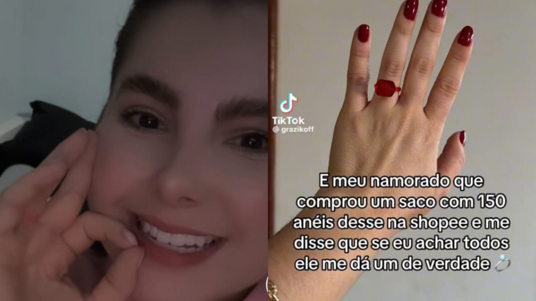 O Senhor dos Anéis: homem desafia namorada a achar 150 anéis de plástico para ser pedida em casamento 