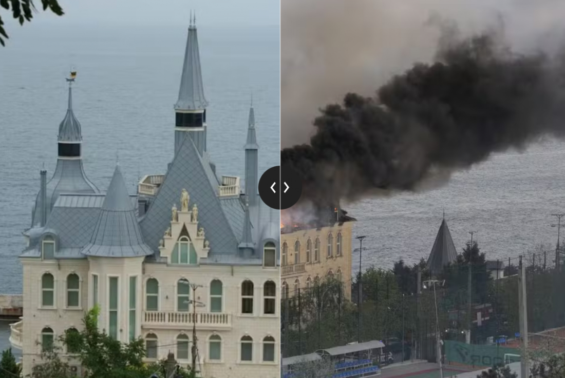 (Vídeo) Ataque russo destrói 'Castelo do Harry Potter' na Ucrânia