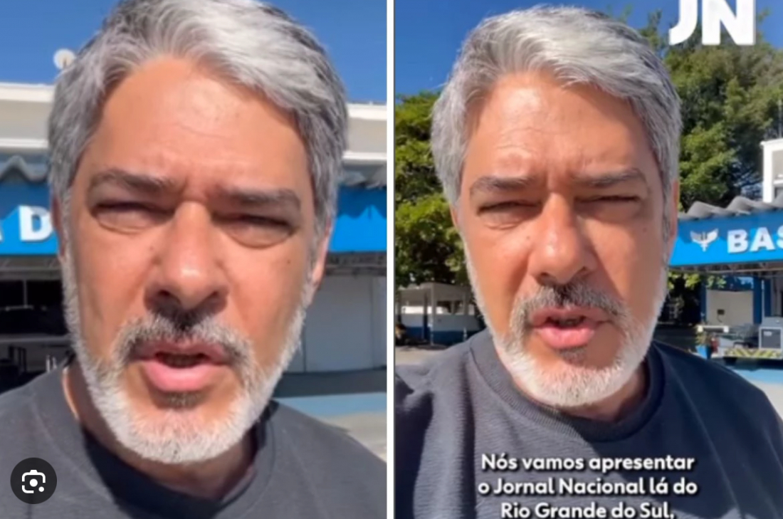 William Bonner viaja para o RS, e JN terá 1ª edição fora da bancada em oito anos