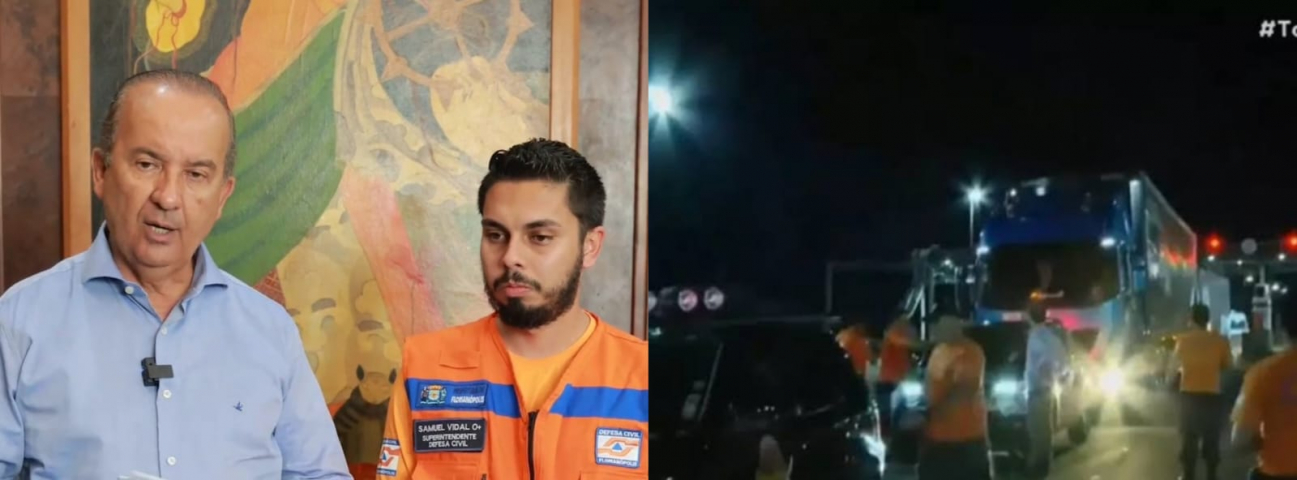 Jorginho Mello afirma que caminhão com doações foi multado por órgão federal