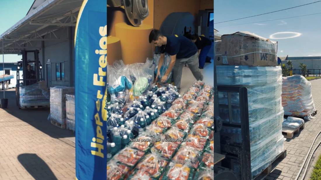 Hipper Freios se mobiliza em prol dos atingidos pelas chuvas no RS