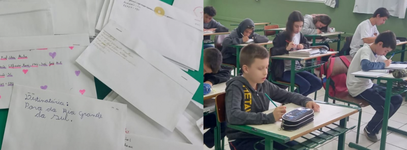 'Estamos torcendo e orando por vocês': alunos de Tubarão escrevem cartas para os gaúchos