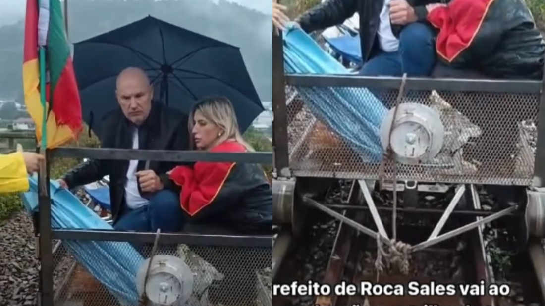 Chuvas no RS: prefeito de Roca Sales vai ao velório da mãe em carrinho improvisado