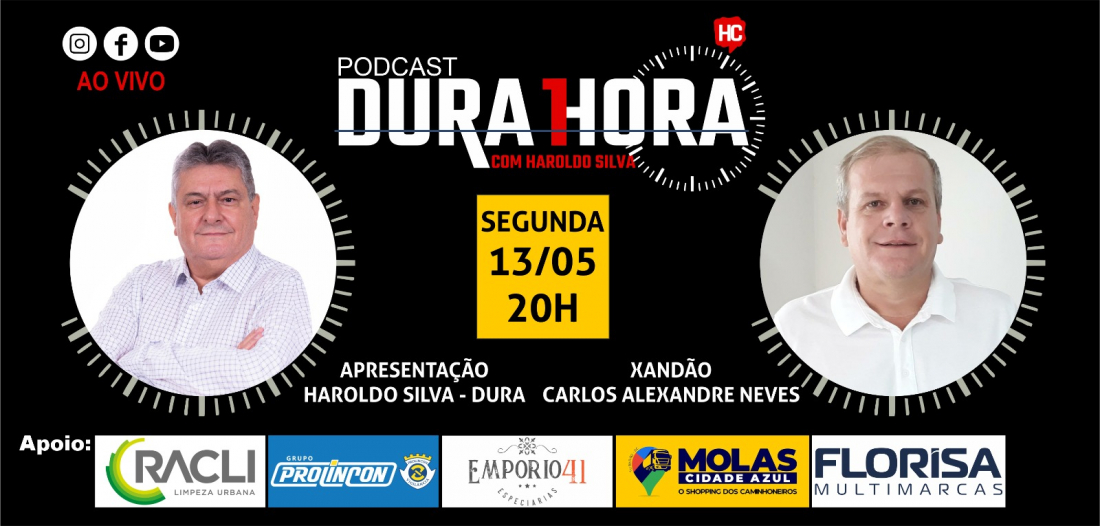 Suplente Xandão é o entrevistado do Podcast Dura 1 Hora desta segunda-feira, 13