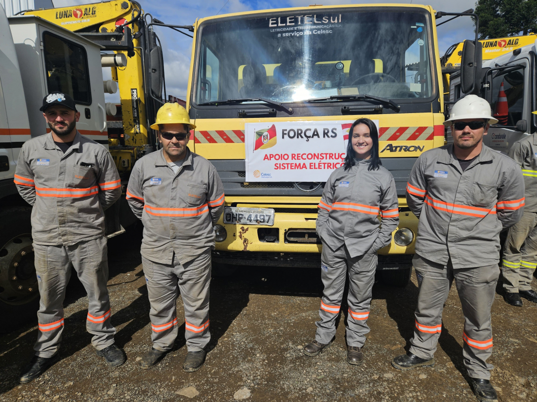 Celesc envia força-tarefa para auxiliar na reconstrução da rede elétrica no Rio Grande do Sul