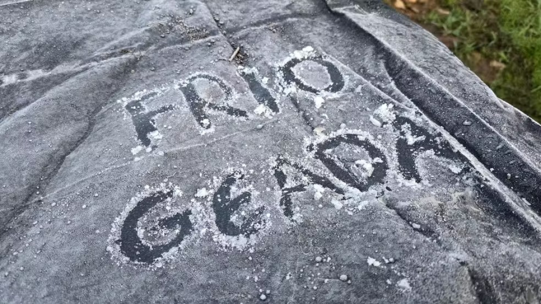 Com geada, SC tem a 1ª temperatura negativa do ano