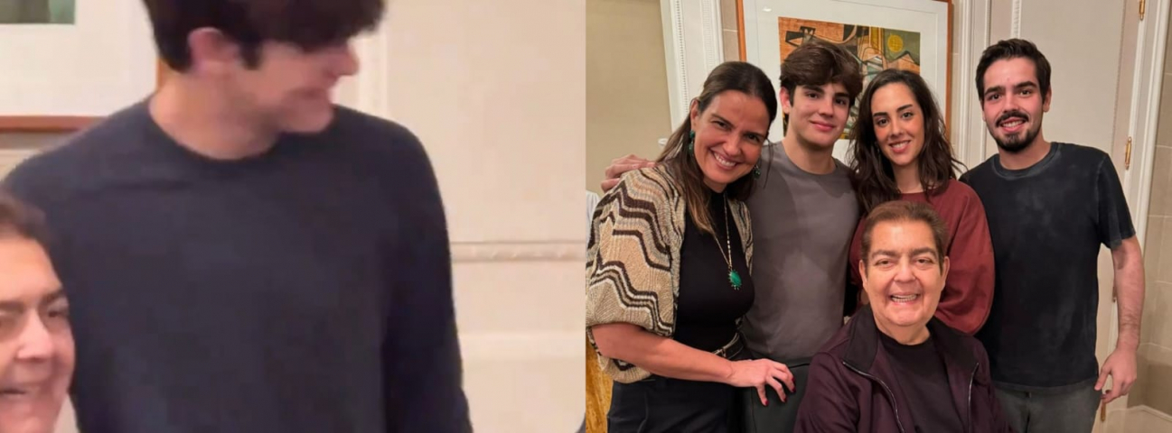 Faustão vai a aniversário do filho em 1ª aparição pública após transplante