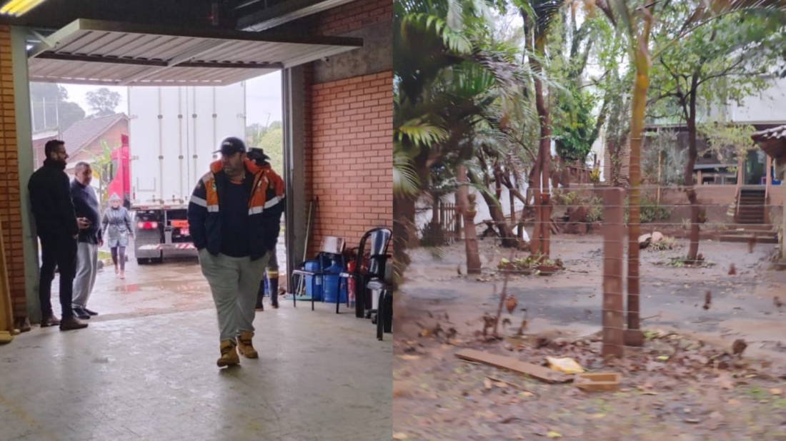 Caminhão de donativos do município de Tubarão chega a Triunfo (RS)