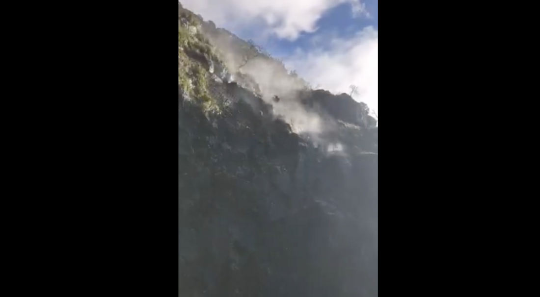 Gravidade reversa? Vento forte faz água ‘cair pra cima’ em serra de SC