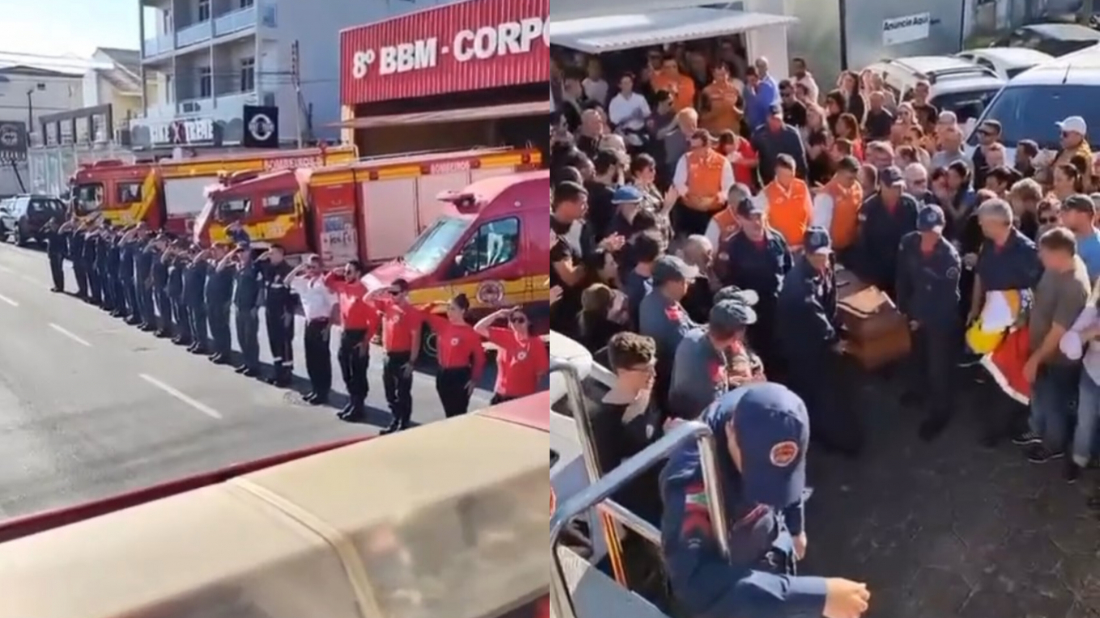 Cortejo do Sargento Anderson Cardoso reúne multidão em Tubarão 