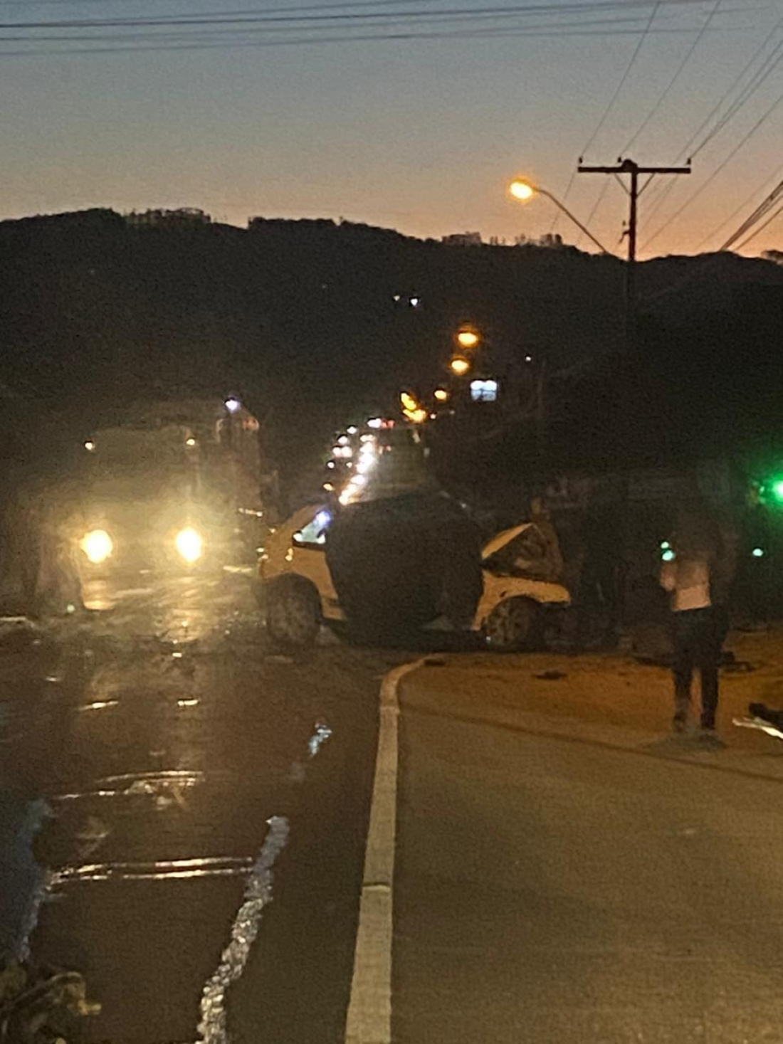 Grave acidente ocorre em Gravatal na SC-370 neste domingo