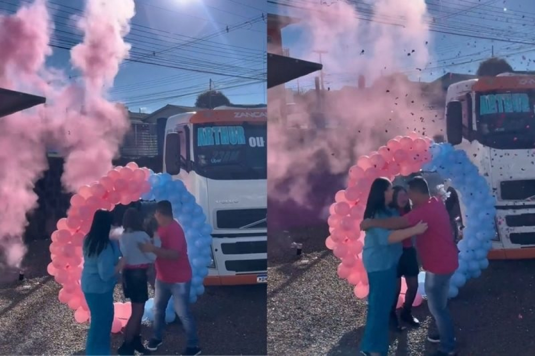 Padrinho viraliza após errar sexo do bebê ao organizar chá revelação 