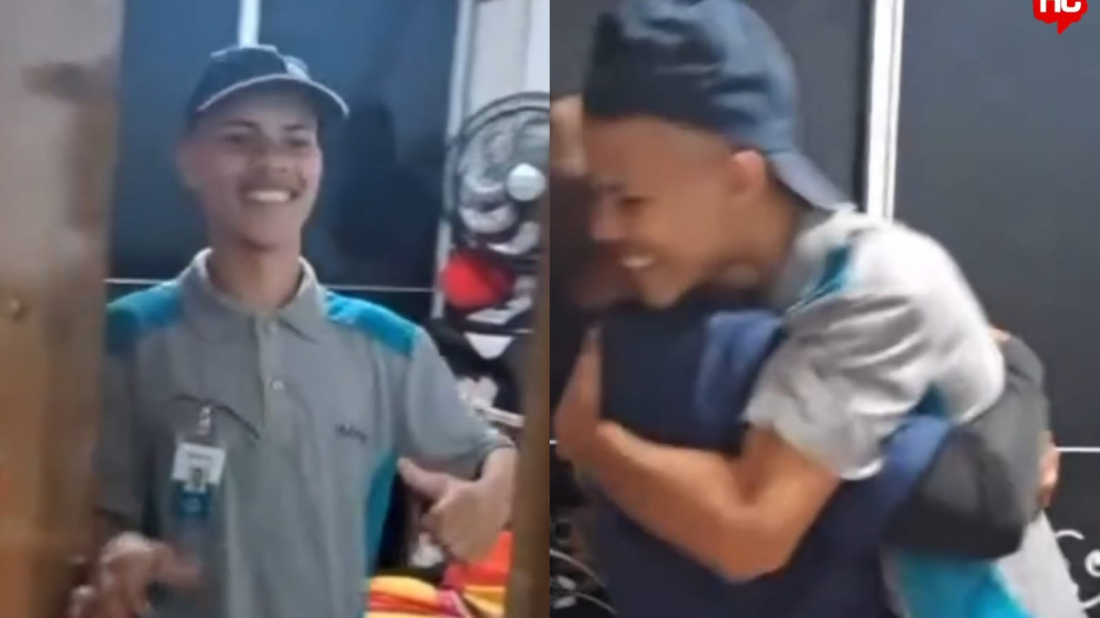 Surpresa emocionante: filho consegue emprego e reação do pai viraliza