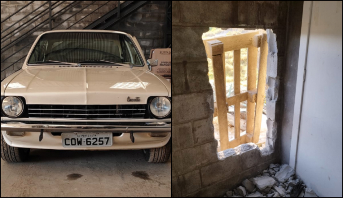 Bandidos perfuram parede, furtam maquinário, carro, e deixam prejuízo de R$ 300 mil em empresa de Laguna