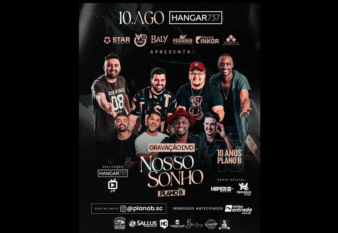 Plano B celebra 10 anos de carreira com gravação de DVD na Hangar 737