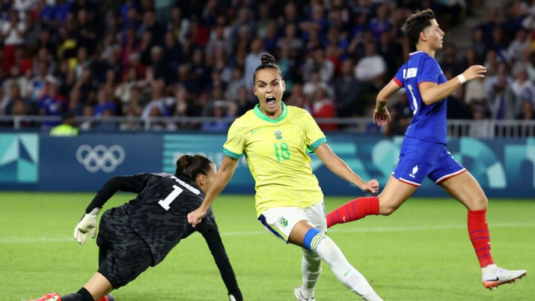 Olimpíadas: Brasil bate a França e está na semifinal do futebol feminino
