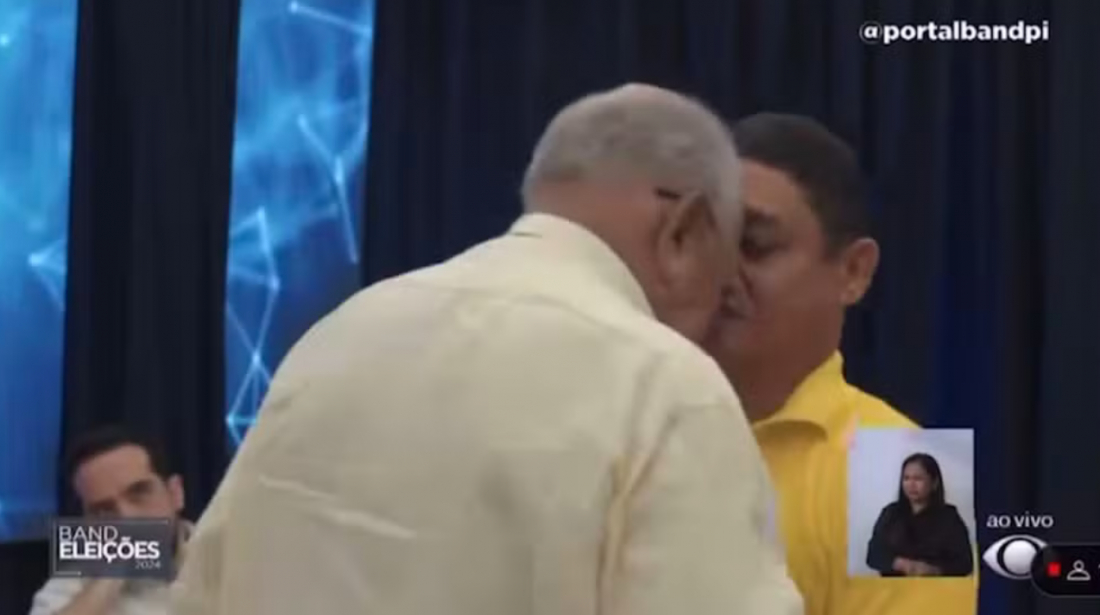 (Vídeo) Prefeito de Teresinha dá cabeçada em adversário político durante debate da Band Piauí