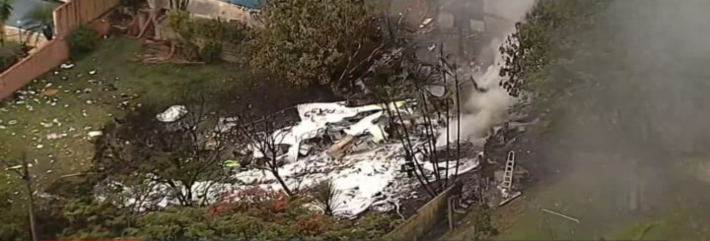Brasil: avião que caiu em Vinhedo teve queda brusca e atingiu condomínio residencial