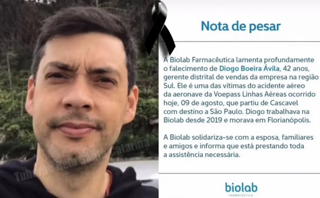 Catarinense é identificado entre as vítimas de acidente aéreo em Vinhedo