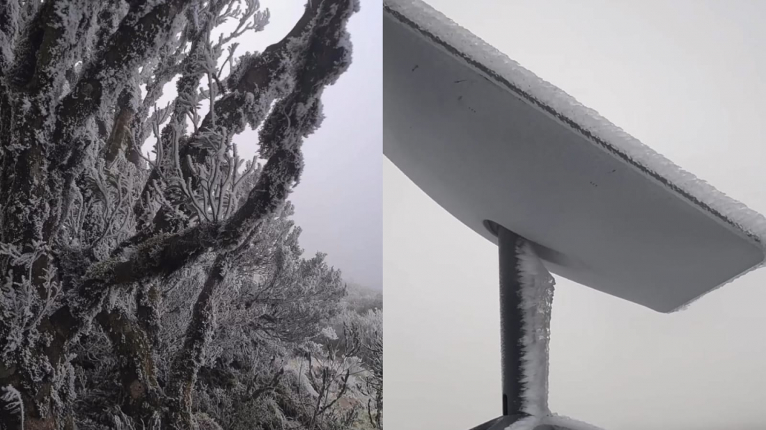 Urupema amanhece 'congelando' neste sábado (10) após registro de neve