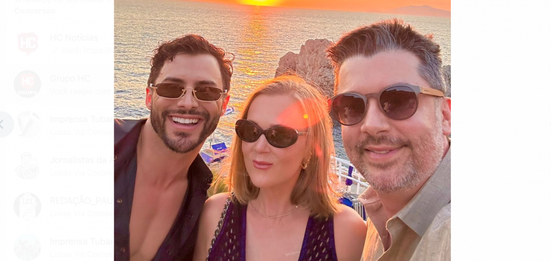 Encontro de personalidades em Capri: Anderson May, Juliana Loffi e Agustin Fernandes se reúnem em um cenário de sonho