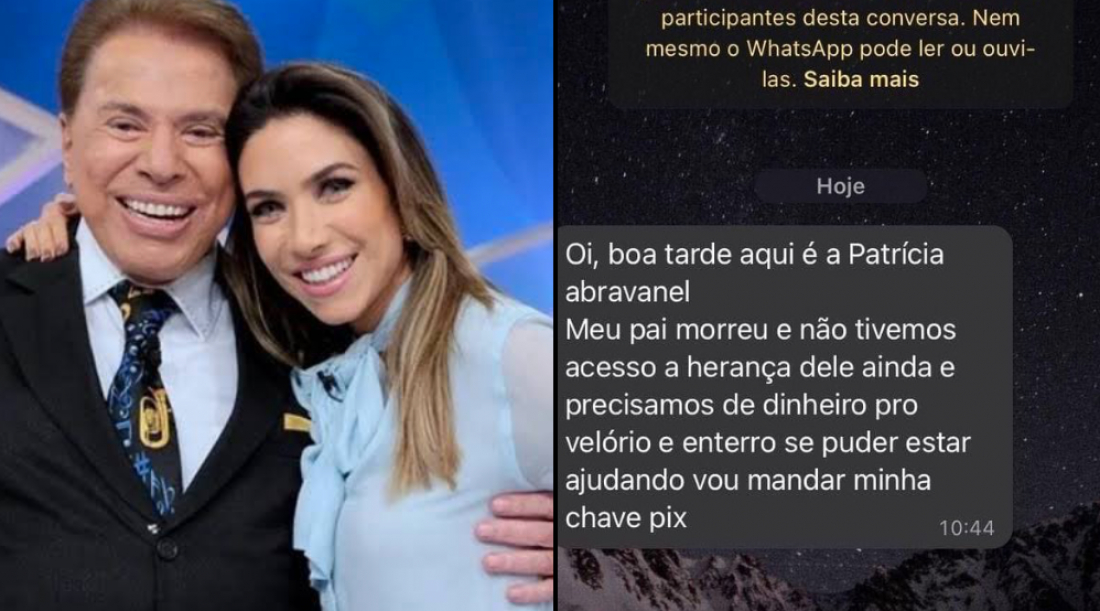 Golpistas fingem ser filha de Silvio Santos e pedem Pix para velório; veja mensagem