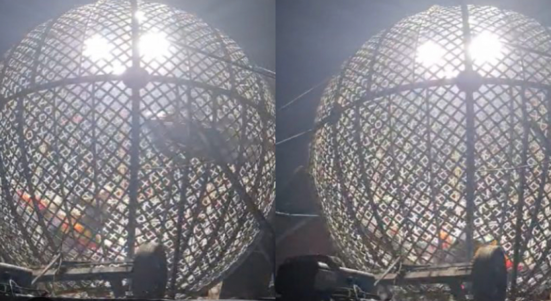 (Vídeo) Em SC: Motociclistas batem de frente durante apresentação em 'globo da morte