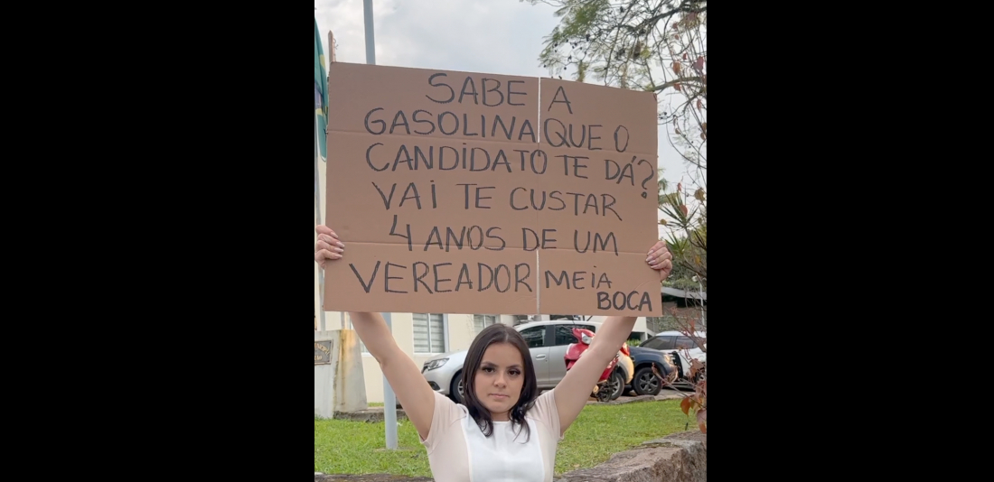 (Vídeo) Candidata a vereadora em Tubarão lança campanha contra a compra de votos nas eleições